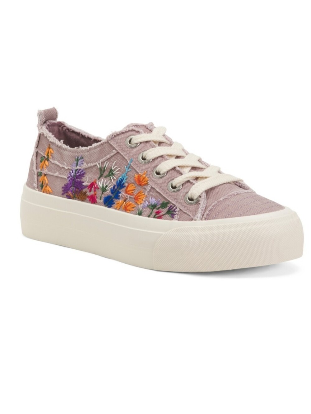 Blowfish Malibu Iris Floral Embroidered Canvas Platform Boho Sneaker, NIB, 7.5